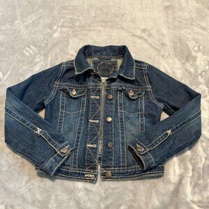 Gap Kids Girls Medium 8 Denim Jean Jacket 100% Cotton Blue 1969 Classic